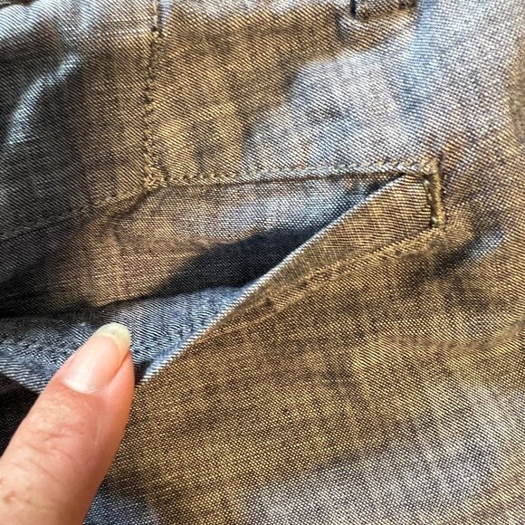 Banana Republic Women's Chino Casual Shorts Cuffed Rolled Hem Blue Shorts - Picture 5 of 6